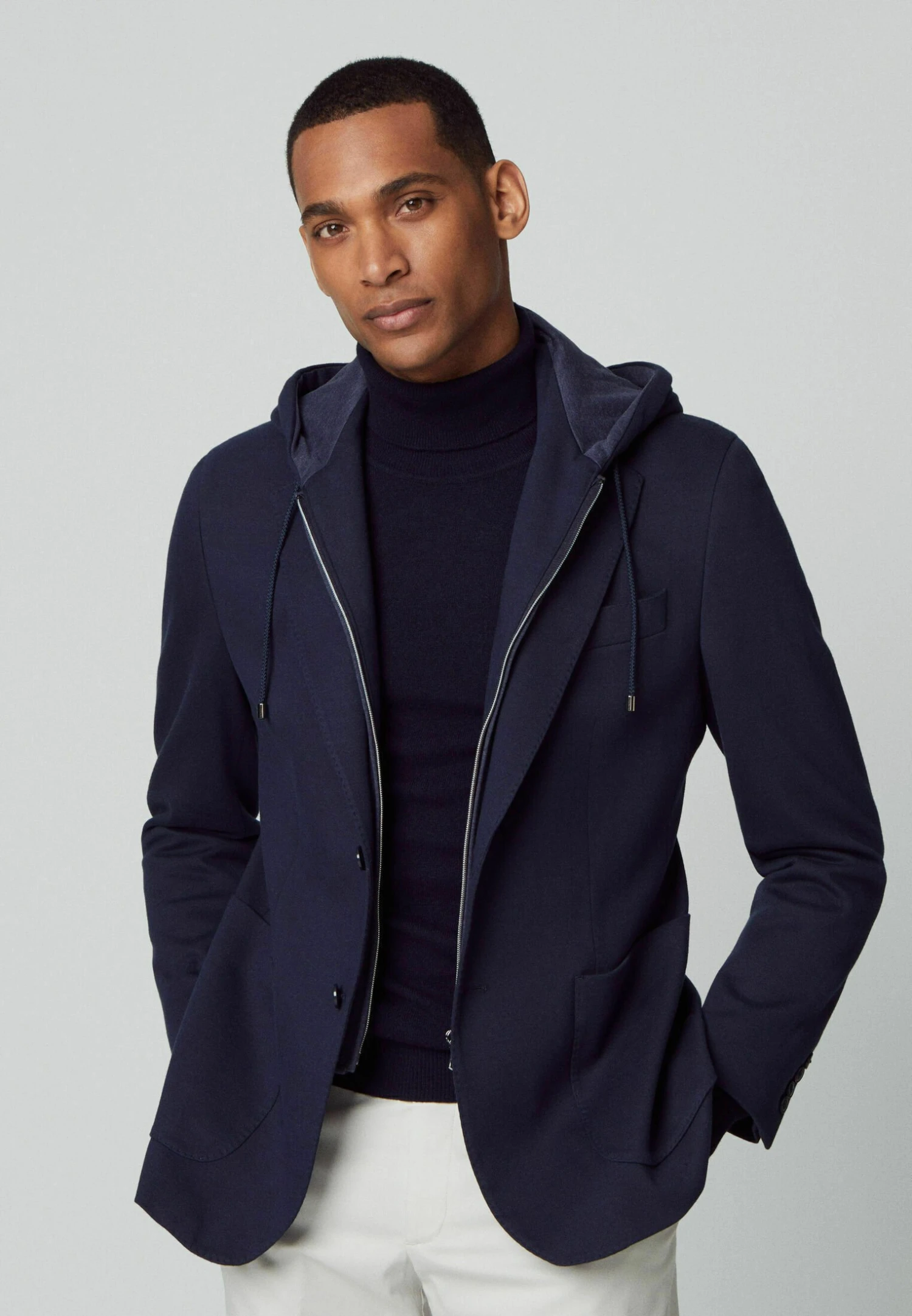 Hackett London Sports W Hooded Bib - Blazer - Navy Blue - Afbeelding 7