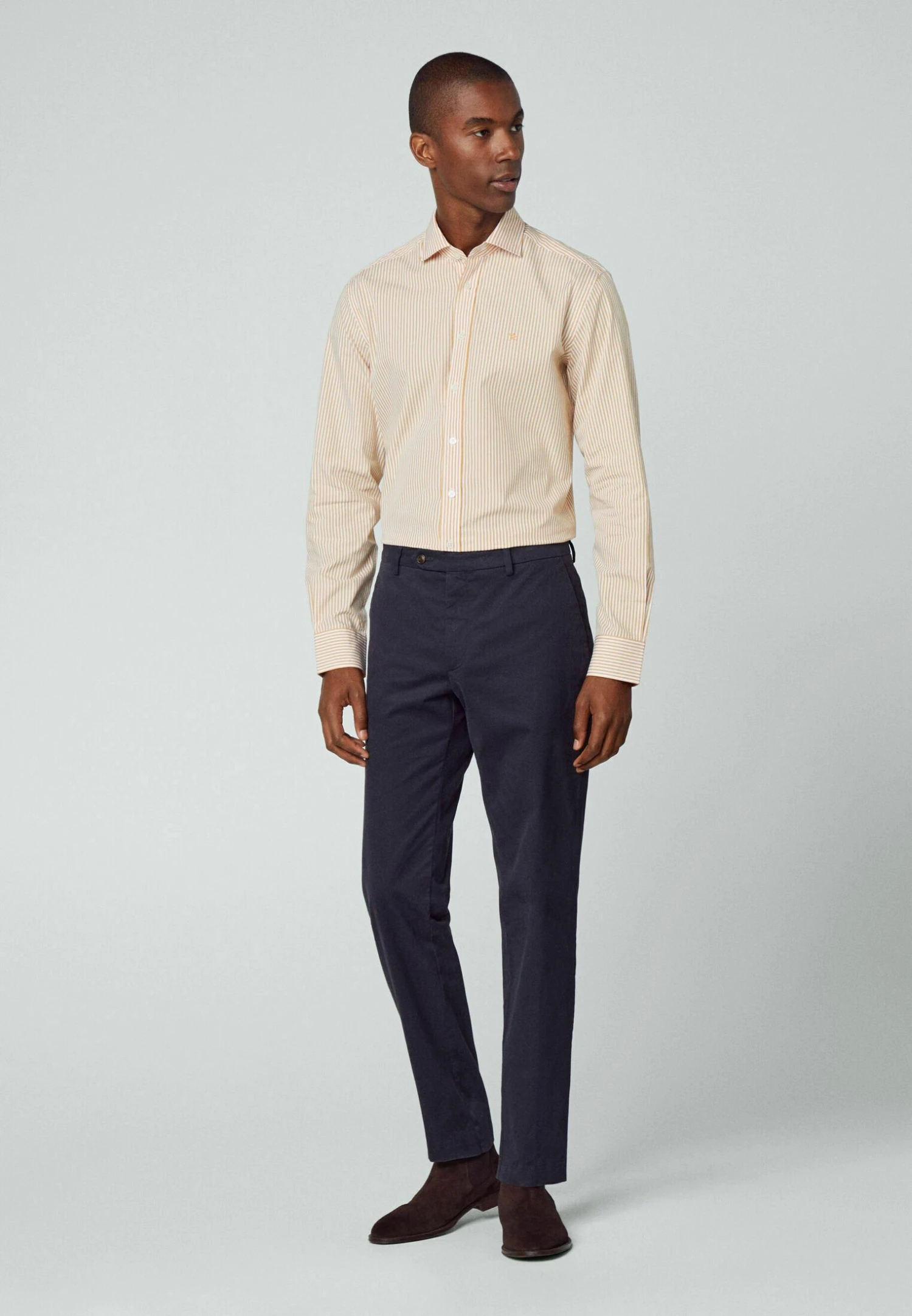 Hackett London Essential Bengal Stripe - Overhemd - White Yelow - Afbeelding 2