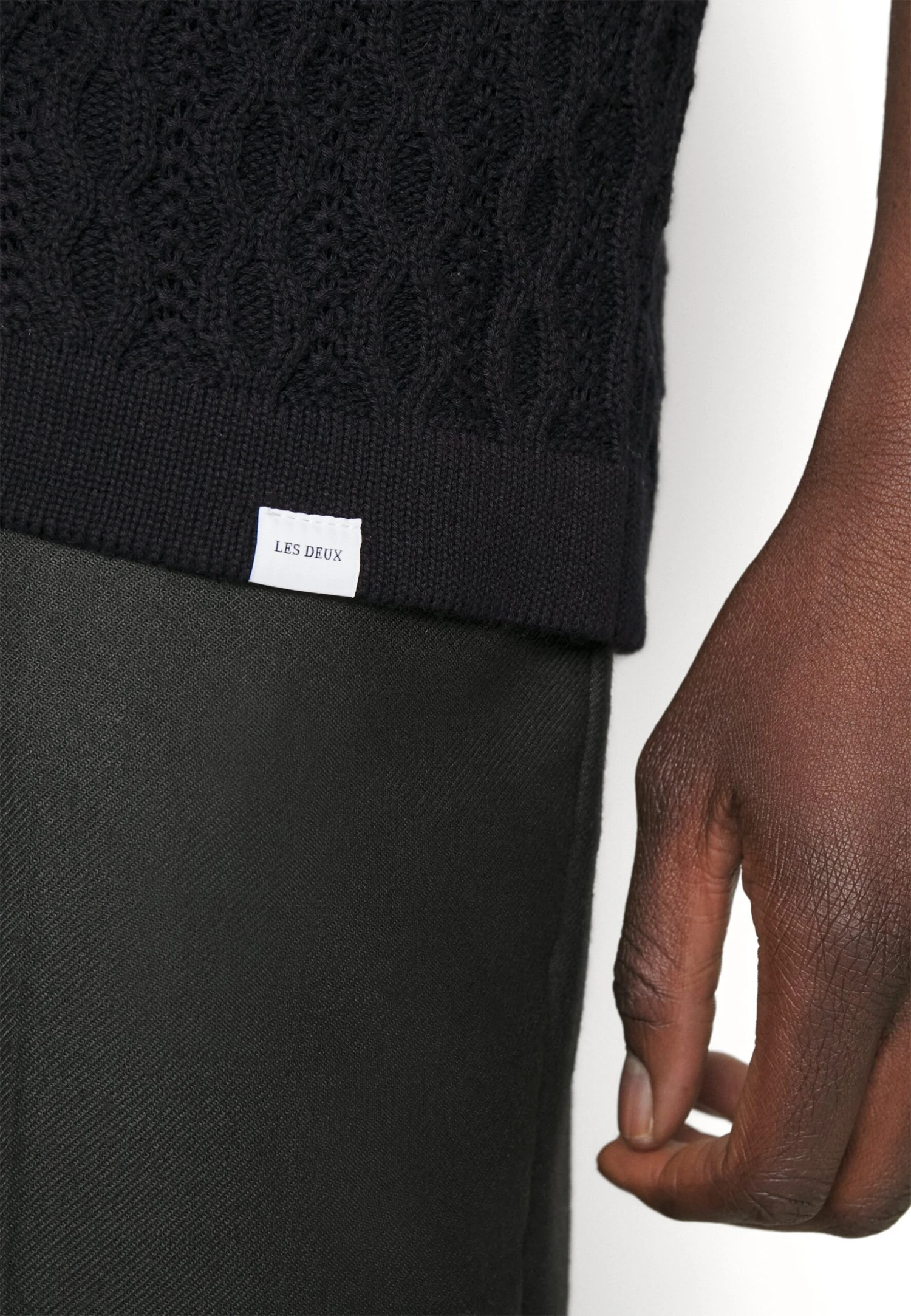 Les Deux Garrett Knitted Shirt - Vest - Black - Afbeelding 6