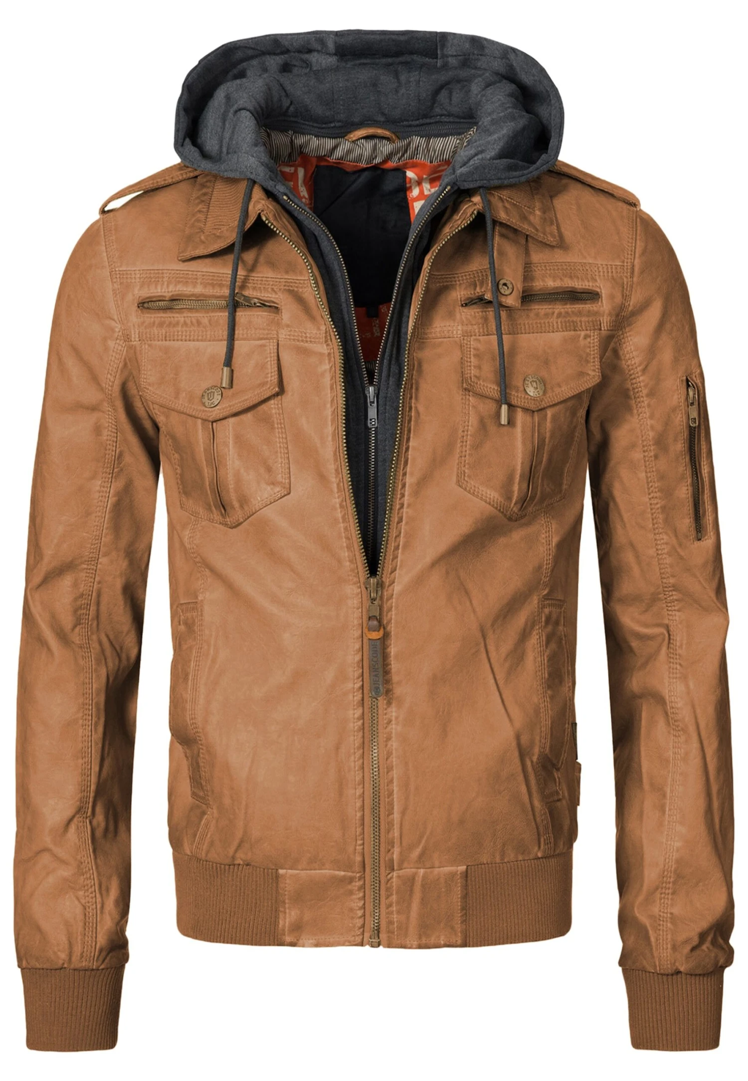 Indicode Jeans Aaron - Imitatieleren Jas - Brown - Afbeelding 6