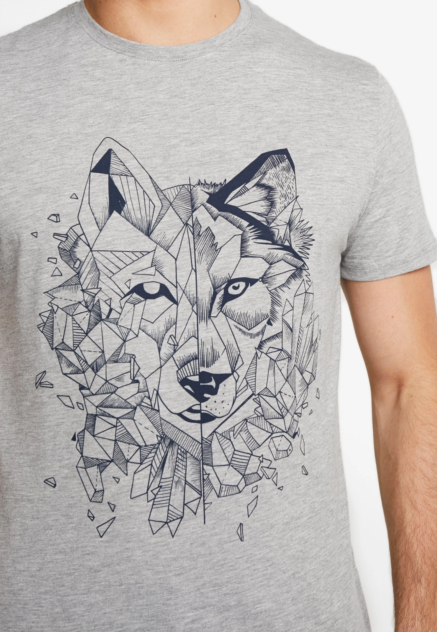 Pier One T-Shirt Print - Mottled Grey - Afbeelding 6