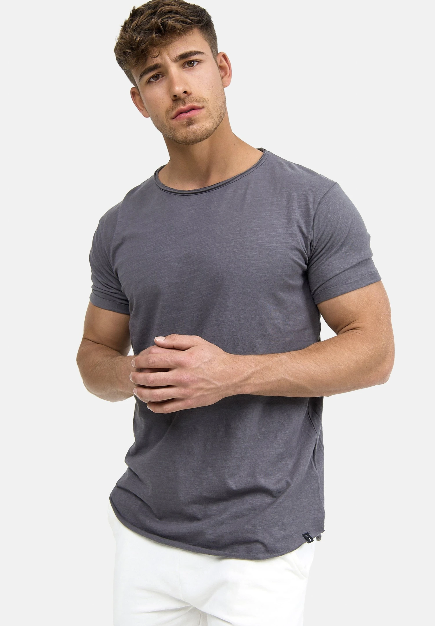 Indicode Jeans Wilbur - T-Shirt Print - Grau - Afbeelding 4