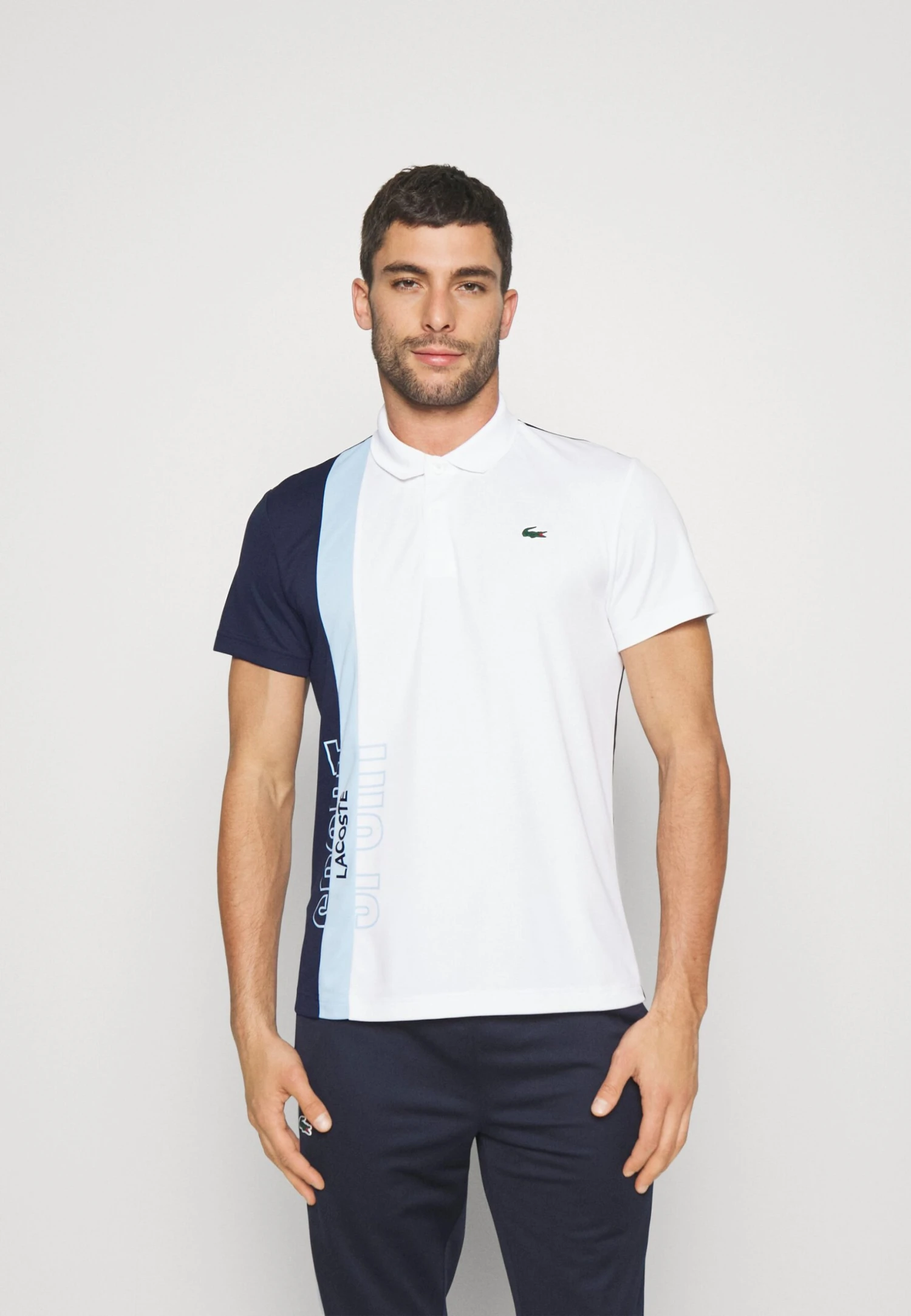 Lacoste Sport Tennis - Poloshirt - White/Navy Blue-Overview
