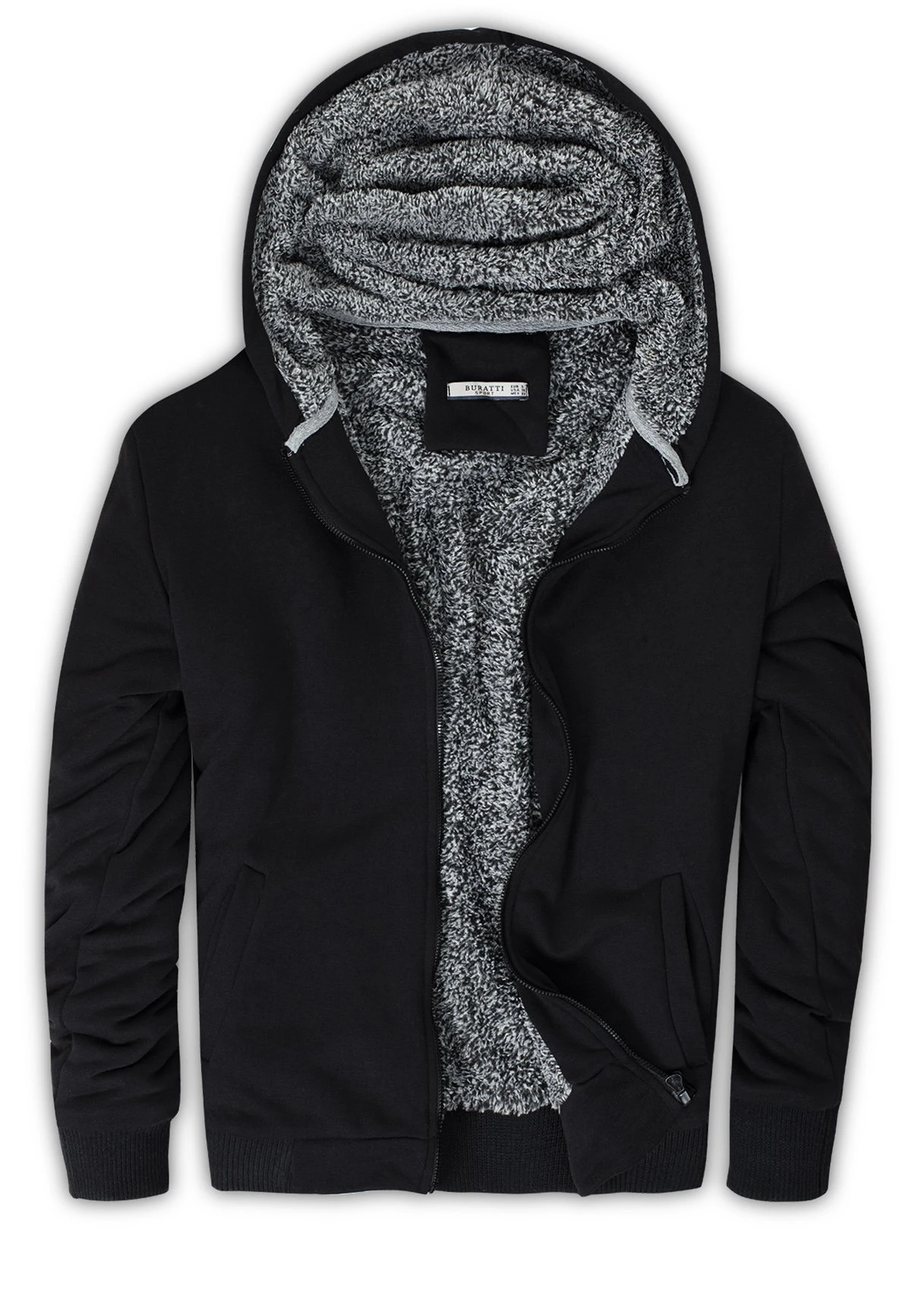 Slim Fit - Hoodie - Black