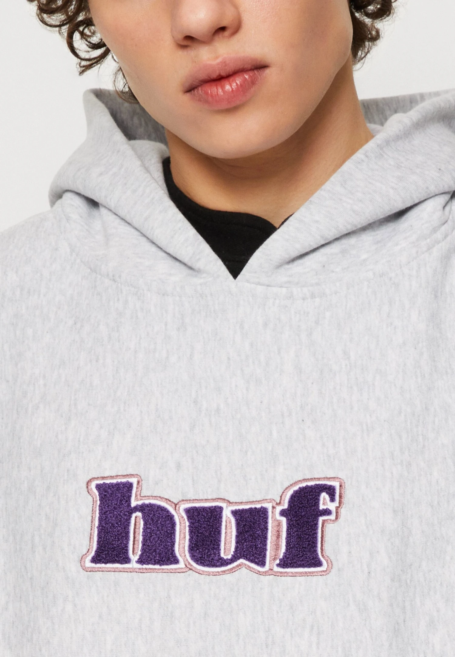 HUF Madison Heavyweight Hoodie Unisex - Hoodie - Heather Grey - Afbeelding 6