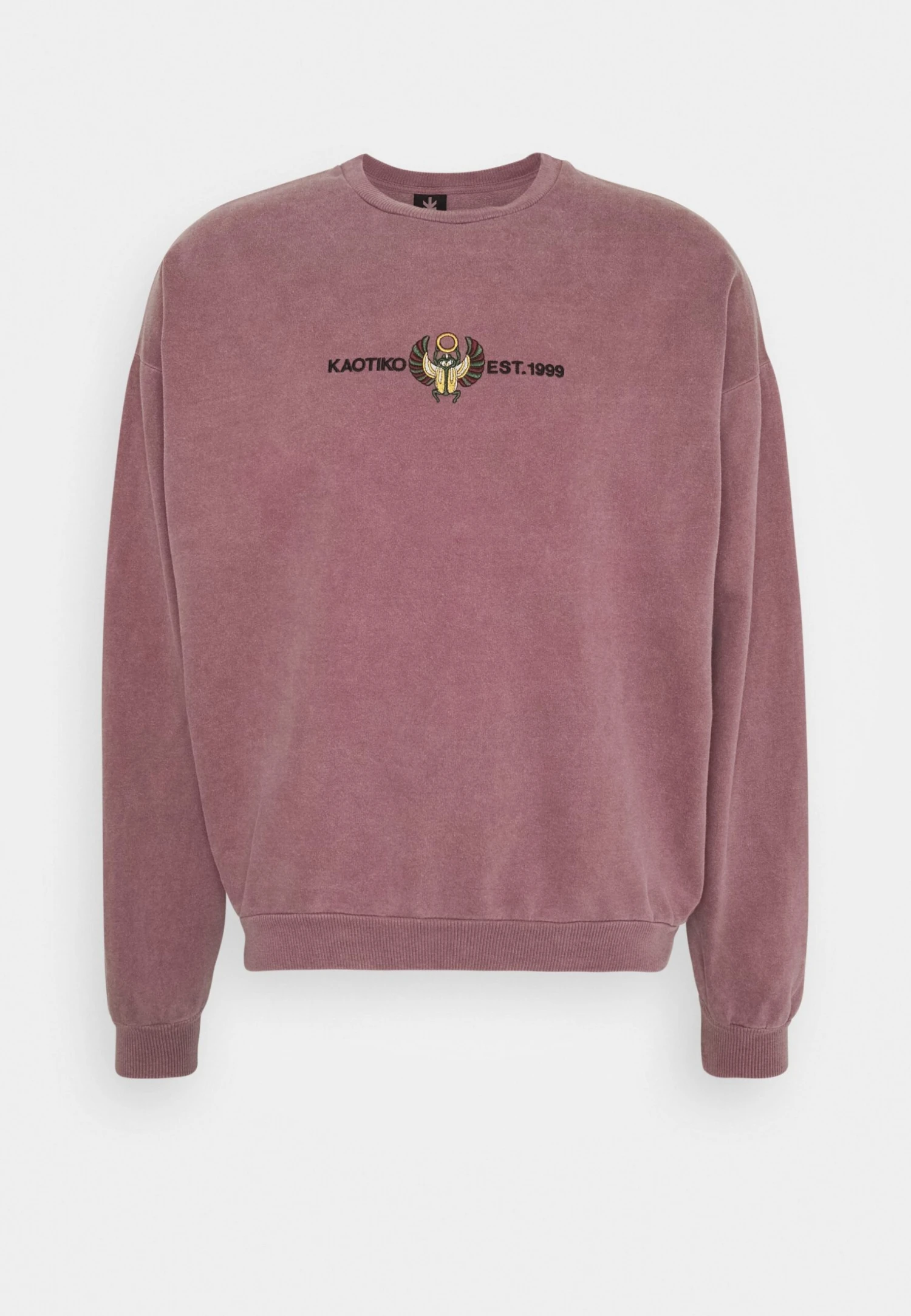 Kaotiko Crew Washed Beetle - Sweater - Bordeaux