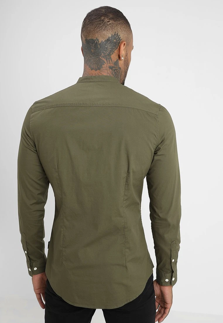Pier One Muscle Fit Stand- Overhemd - Oliv - Afbeelding 3