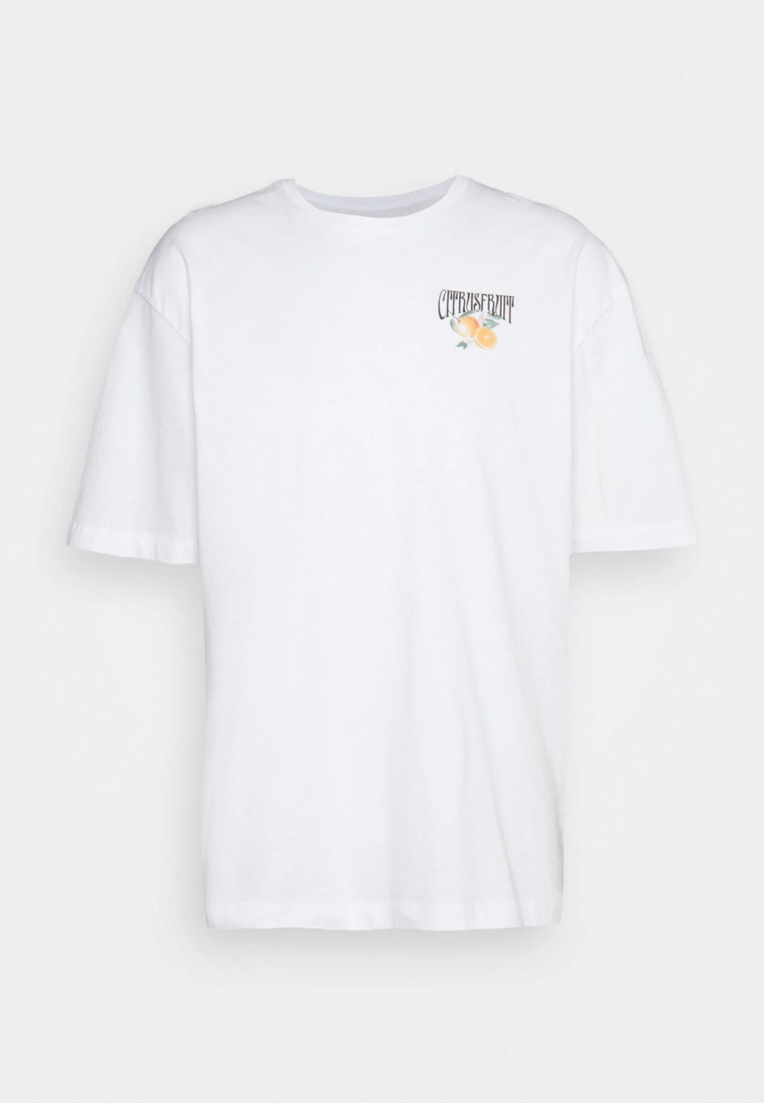 YOURTURN Orange Fruit Graphic Tee- T-Shirt Print - White - Afbeelding 5