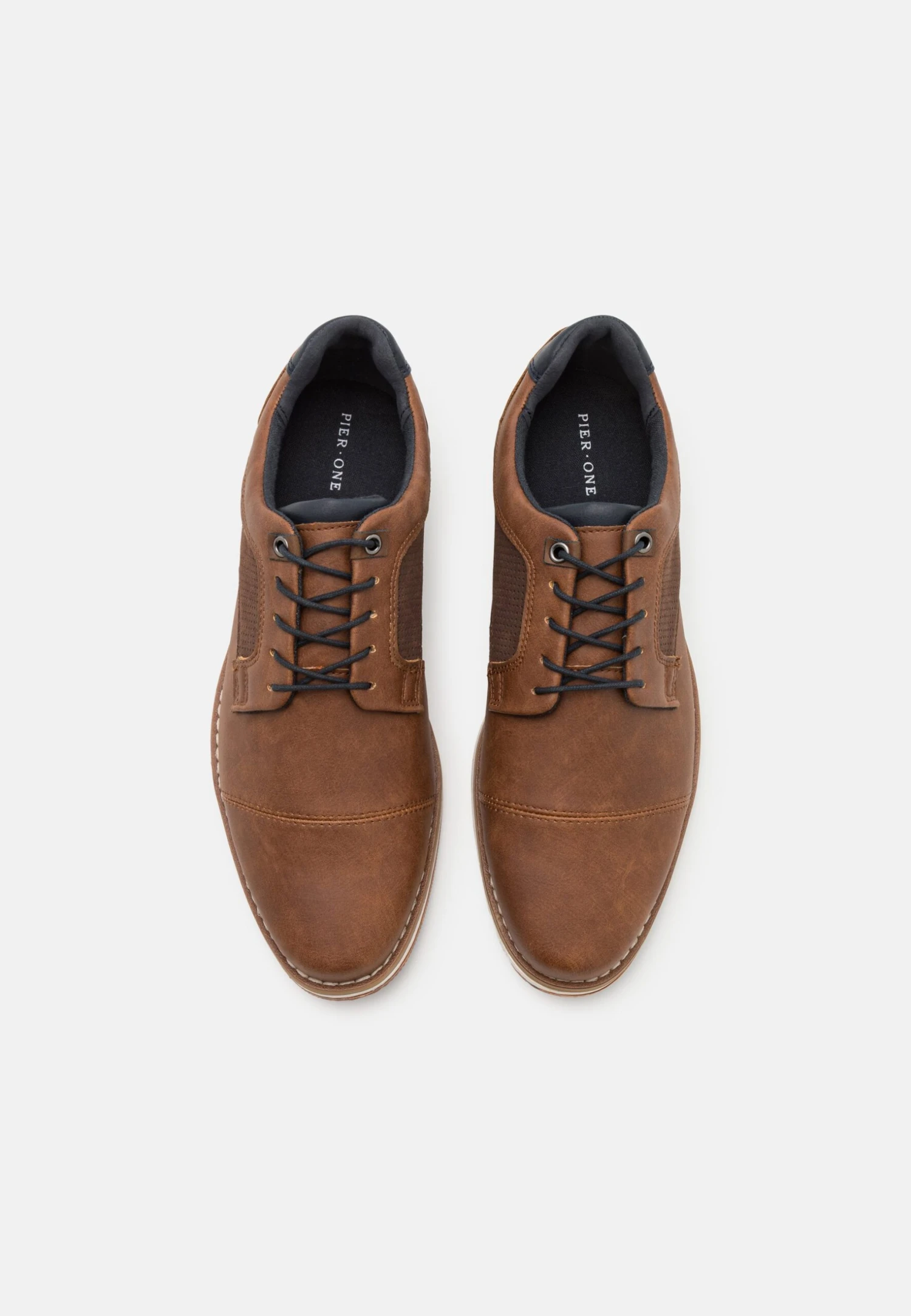 Pier One Sportieve Veterschoenen - Cognac - Afbeelding 4