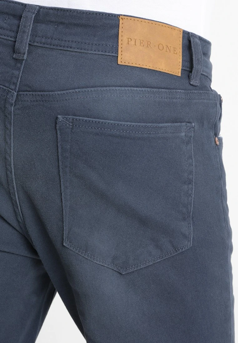 Pier One Coloured Baron - Slim Fit Jeans - Dark Blue - Afbeelding 4