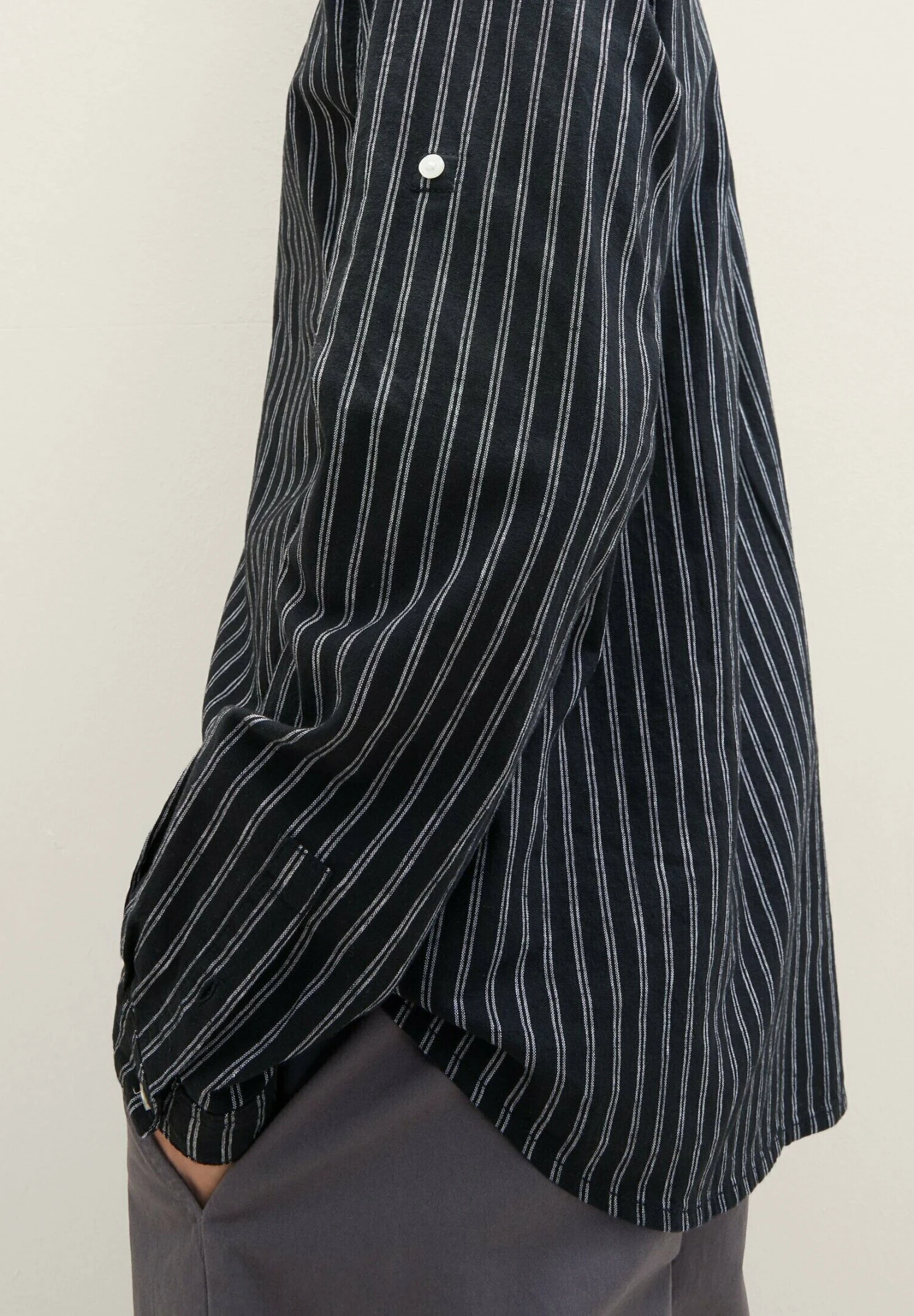 TOM TAILOR Denim Mit Stehkragen - Overhemd - Black Stripe - Afbeelding 4
