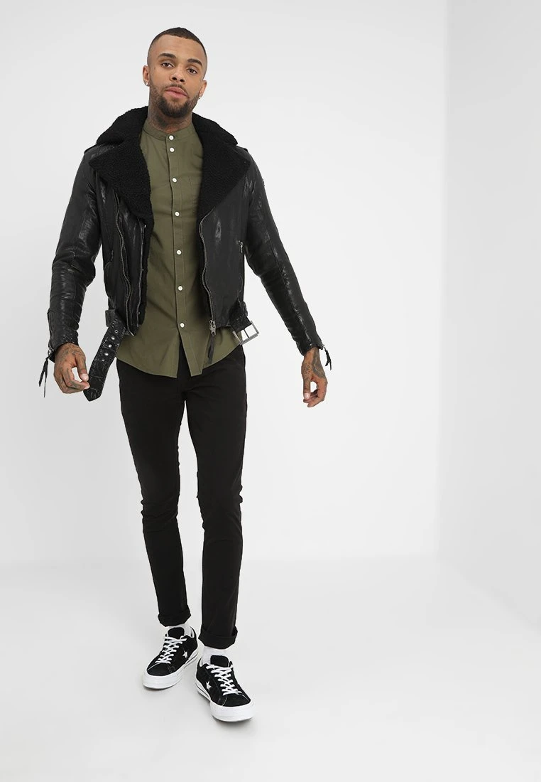 Pier One Muscle Fit Stand- Overhemd - Oliv - Afbeelding 2