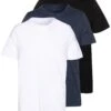 Pier One 3 Pack - T-Shirt Basic - Black/White/Blue