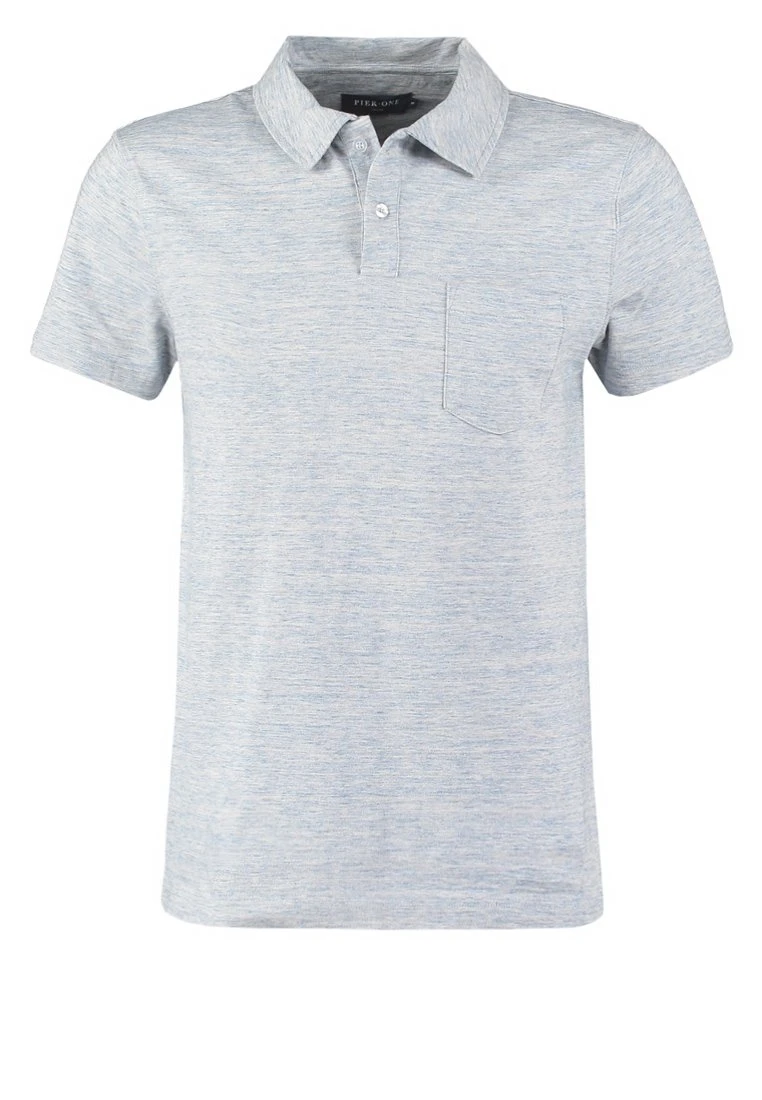 Pier One Poloshirt - Light Blue Melange - Afbeelding 5