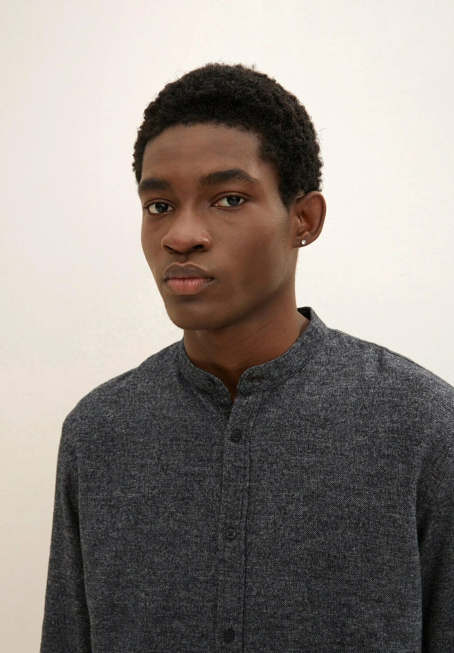 TOM TAILOR Denim Overhemd - Black/Off White Structure - Afbeelding 3