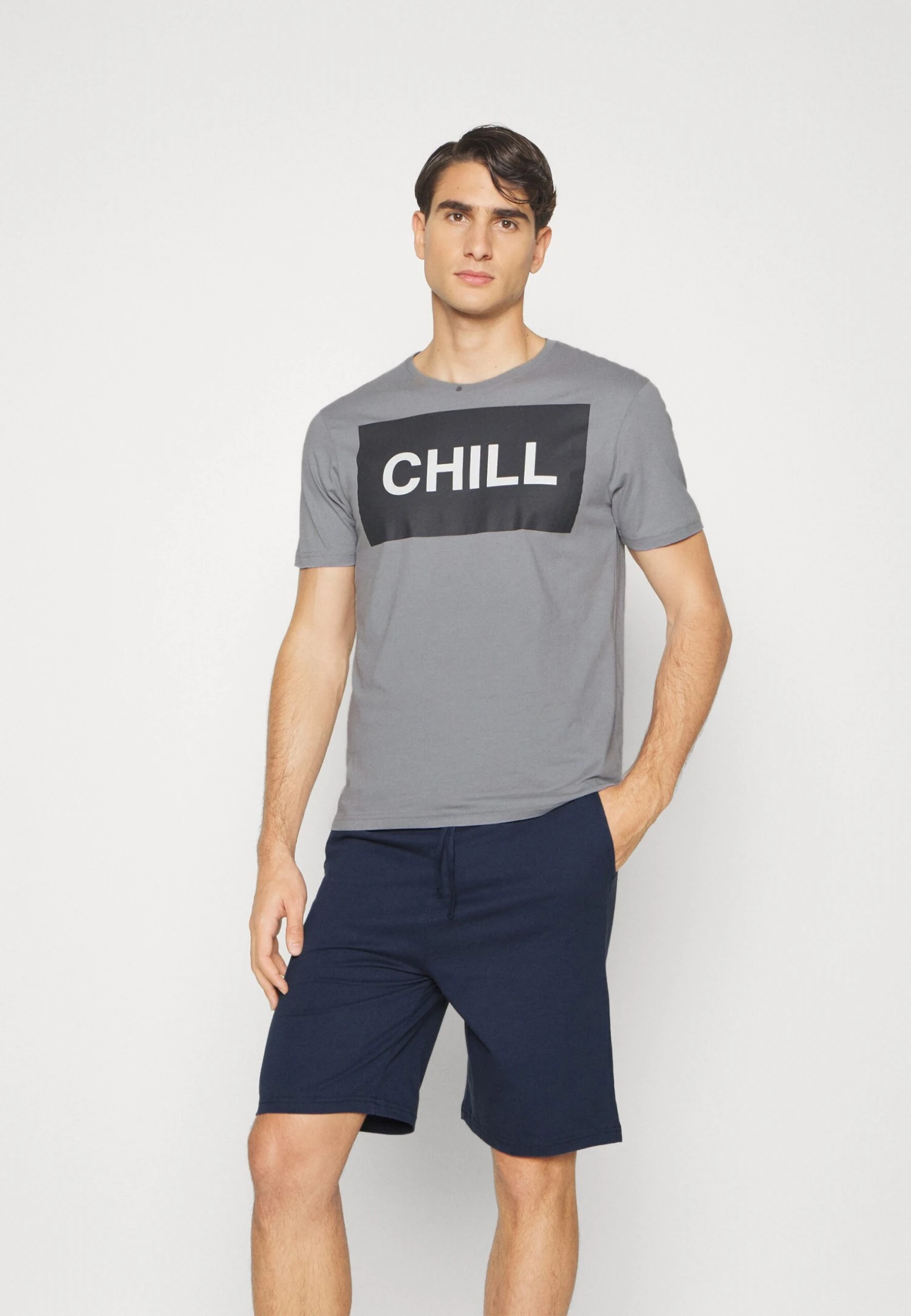 Pier One Pyjama - Dark Blue/Grey