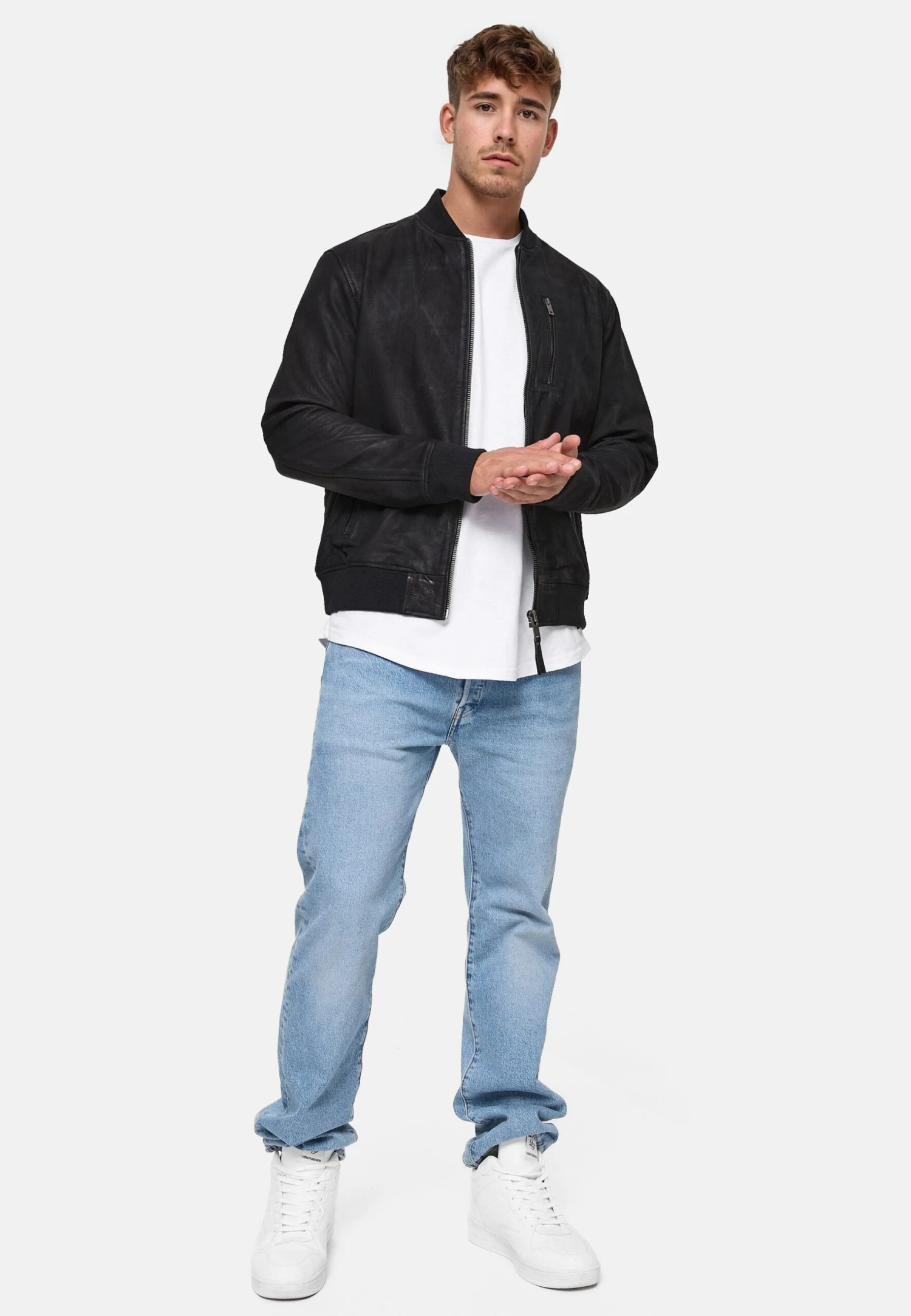 Indicode Jeans Captain - Leren Jas - Black - Afbeelding 2