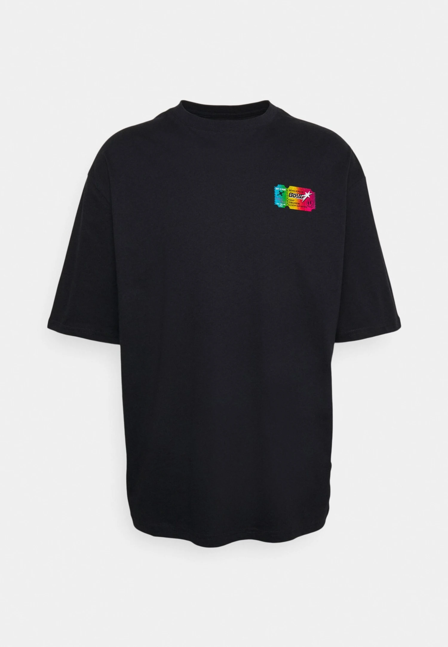 YOURTURN Graphic Tee With Foil Ticket Unisex - T-Shirt Print - Black