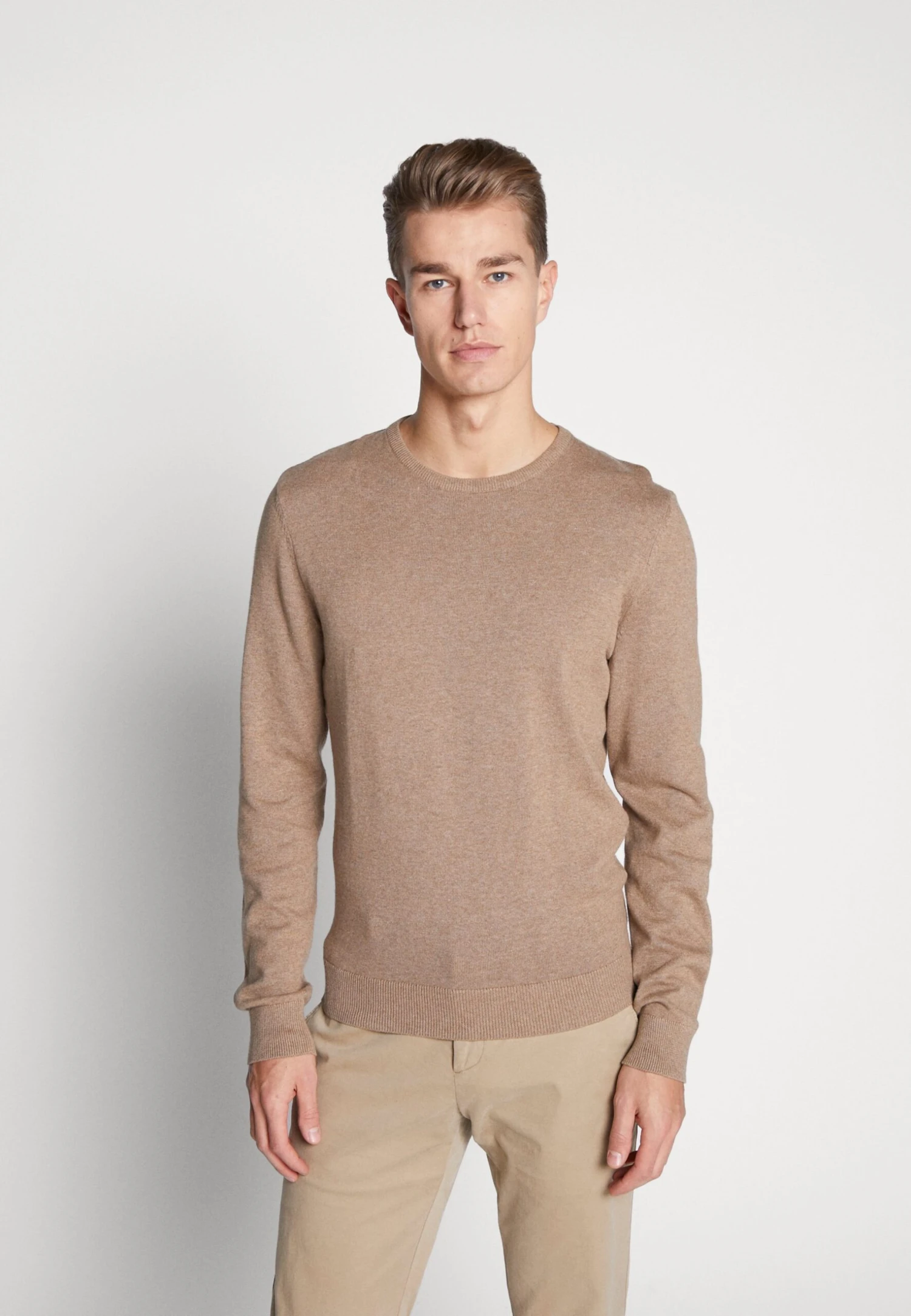 Pier One Basic Crewneck - Trui - Mottled Beige