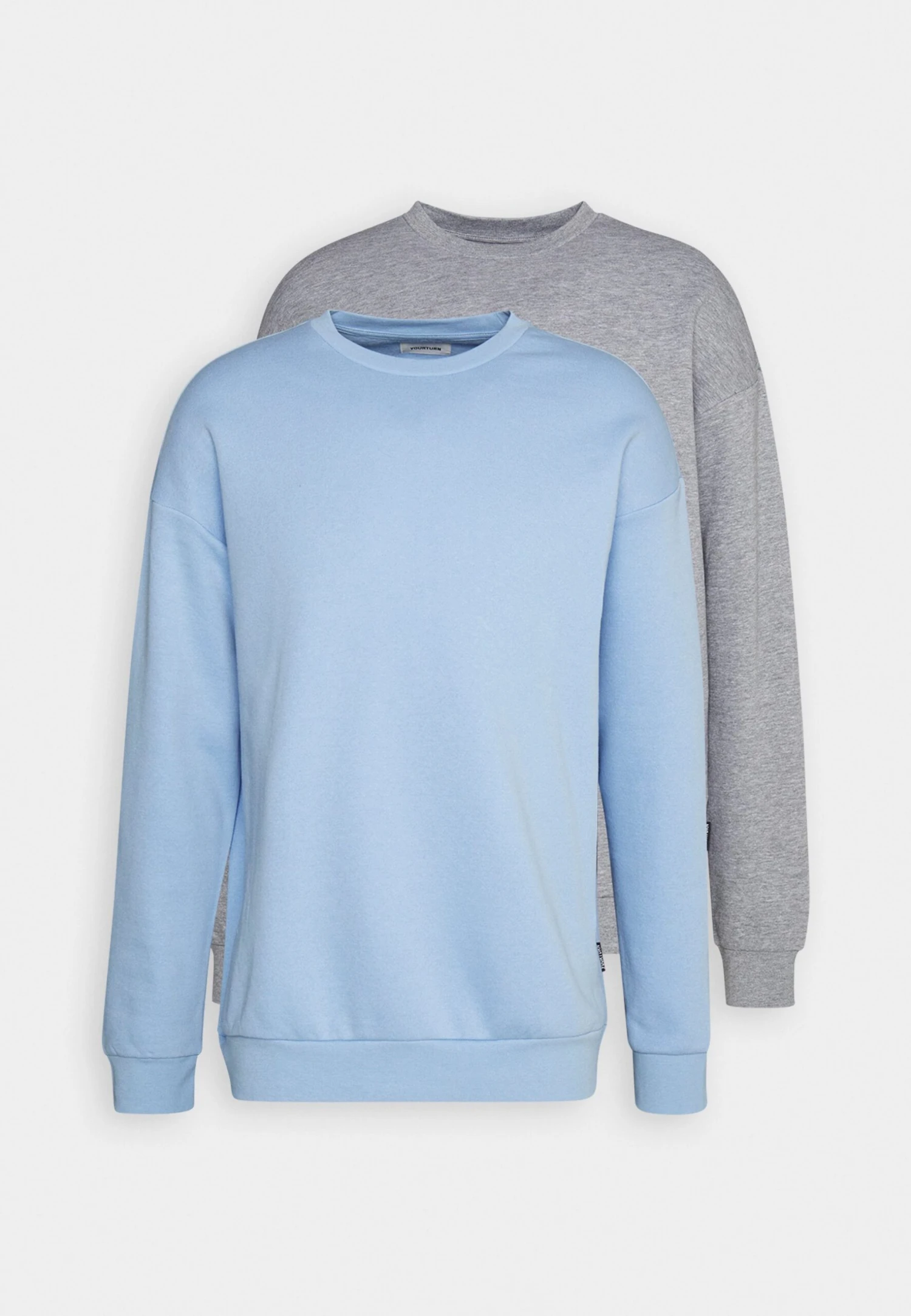 YOURTURN Unisex 2 Pack - Sweater - Light Blue/Mottled Grey - Afbeelding 5