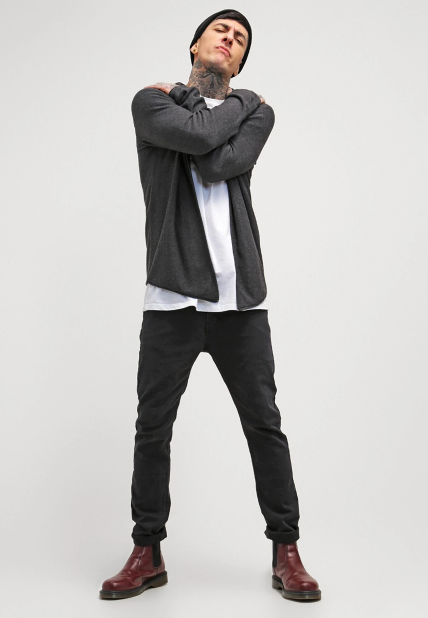 Pier One Vest - Mottled Dark Grey - Afbeelding 2