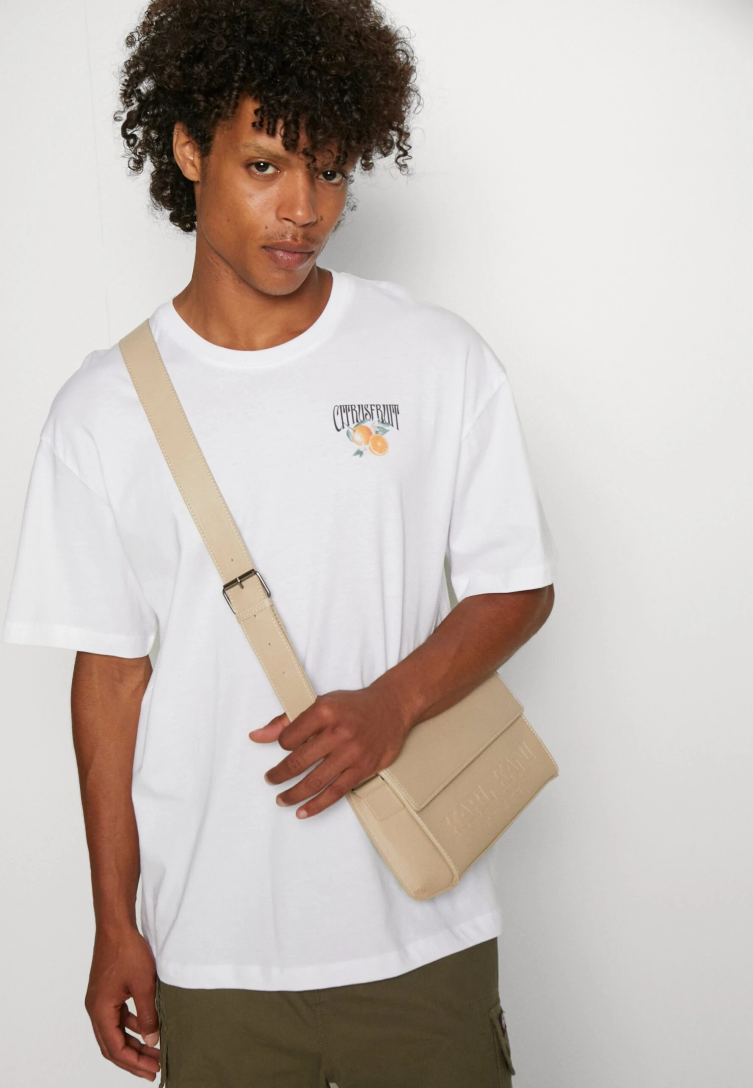 YOURTURN Orange Fruit Graphic Tee- T-Shirt Print - White - Afbeelding 4