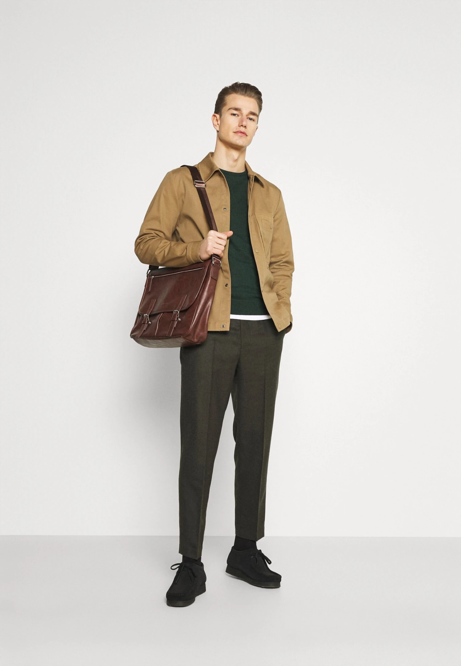 Pier One Basic Crewneck - Trui - Mottled Dark Green - Afbeelding 2